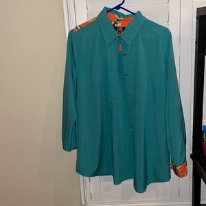 Aztec print western shirt